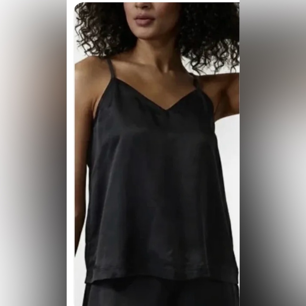 Athleta Black Satin Camisole
